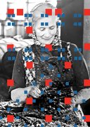 Beverly Carruthers. Hailstones, Bars, and Meshes. Inkjet and screen print.