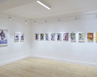 Installation view Nigel Grimmer, ‘Analogue Disruptions' at Broadway Gallery, 2023.