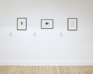 Installation view Georgia O'Keeffe, ‘Memories of Drawings' at Broadway Gallery, 2023.